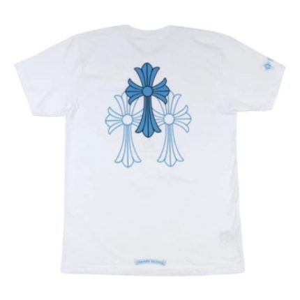 Chrome Hearts Blue Triple CrossTee Cemetery