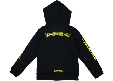 Chrome Hearts Kids Scroll Logo Hoodie Zip Up