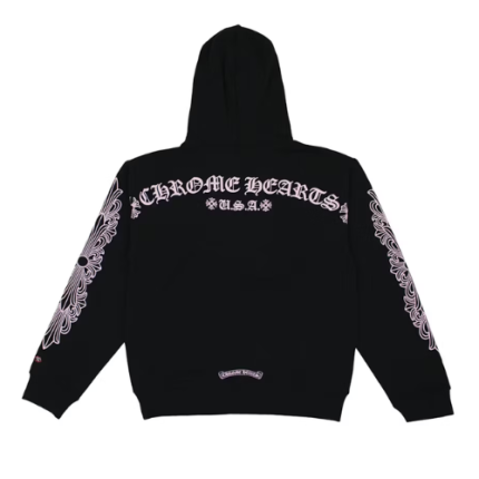 Chrome Hearts Matty Boy Shoulder Logo Hoodie Pink Black